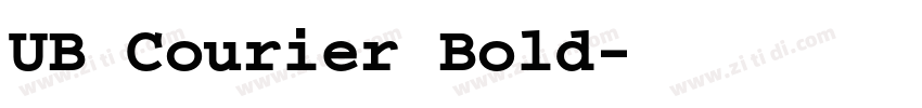 UB Courier Bold字体转换